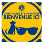 chien guide et son maitre bienvenue ici